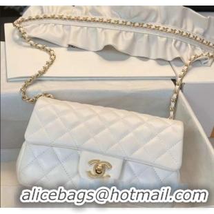 Best Design Chanel Romance Quilted Lambskin Small Flap Bag with ruffled Strap AS2204 White 2020