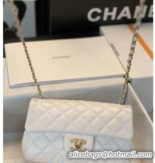 Best Design Chanel Romance Quilted Lambskin Small Flap Bag with ruffled Strap AS2204 White 2020