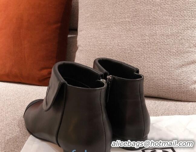 Best Price Chanel Calfskin Flodover Shoer Boots 92714 Black