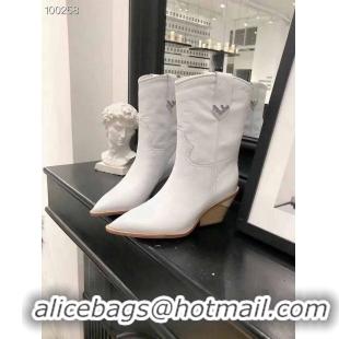 New Product Fendi FF Leather Heel Boots F2119 White 2020