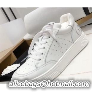 Elegant Chanel Calfskin Sneakers G36295 White Leather 2020