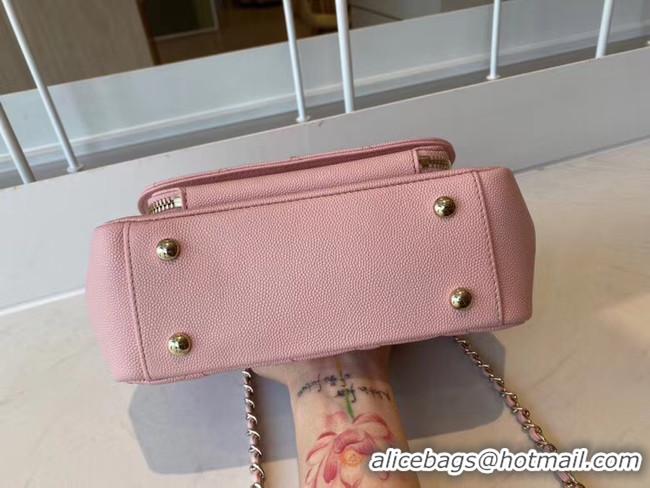 Super Quality Chanel small flap bag Calfskin & Gold-Tone Metal A93749 pink