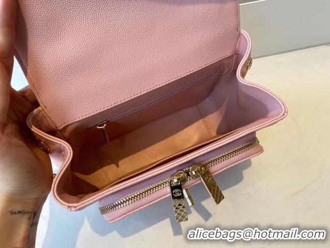 Super Quality Chanel small flap bag Calfskin & Gold-Tone Metal A93749 pink