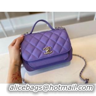 Cheapest Chanel small flap bag Calfskin & Gold-Tone Metal A93749 purple