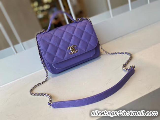 Cheapest Chanel small flap bag Calfskin & Gold-Tone Metal A93749 purple