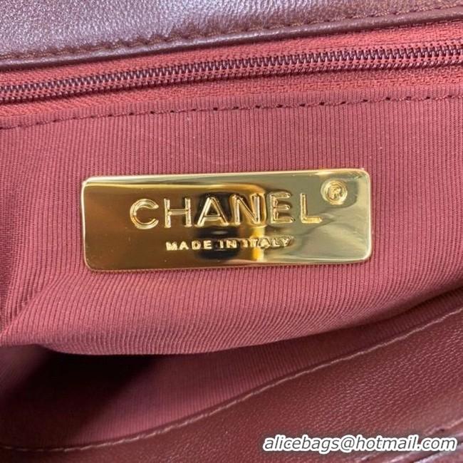 Good Taste Chanel 19 flap bag AS1160 Burgundy