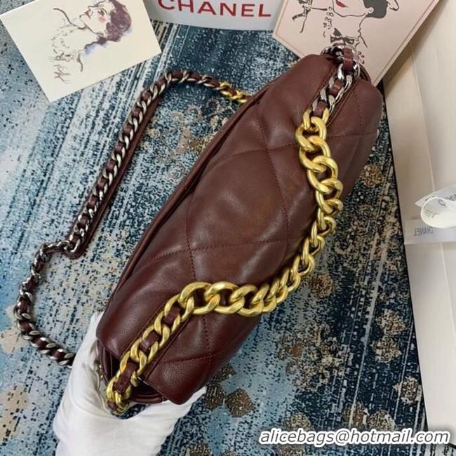 Grade Quality Chanel 19 flap bag AS1161 Burgundy