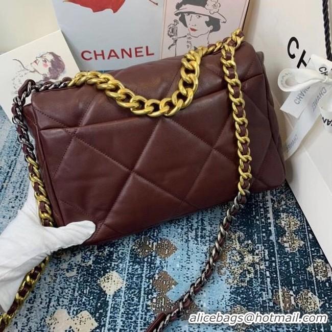 Grade Quality Chanel 19 flap bag AS1161 Burgundy