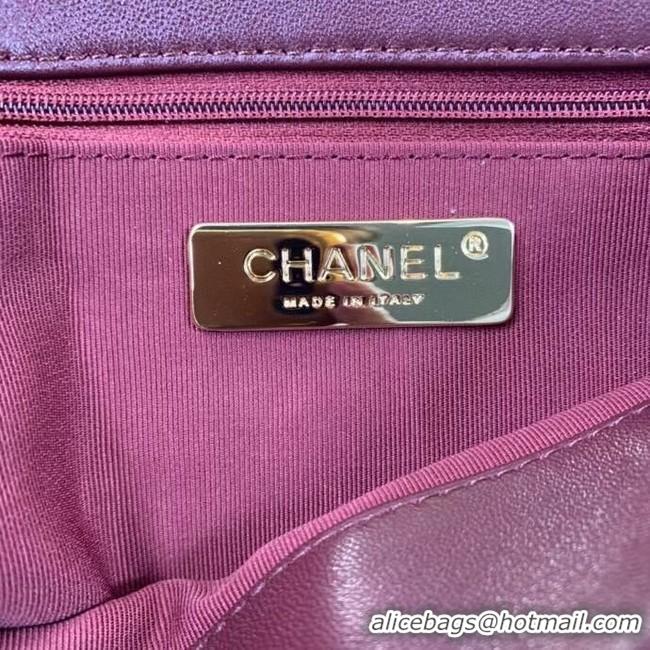 Grade Quality Chanel 19 flap bag AS1161 Burgundy