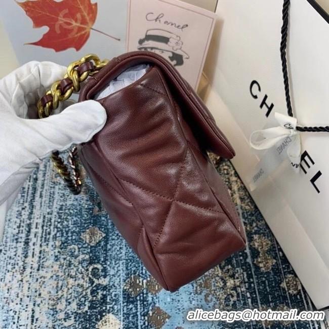 Grade Quality Chanel 19 flap bag AS1161 Burgundy