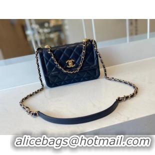 Super Quality Chanel flap bag Calfskin & Gold-Tone Metal AS2055 Royal Blue