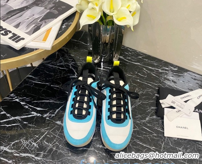 Elegant Chanel Suede Sneakers G35617 04 Blue 2020