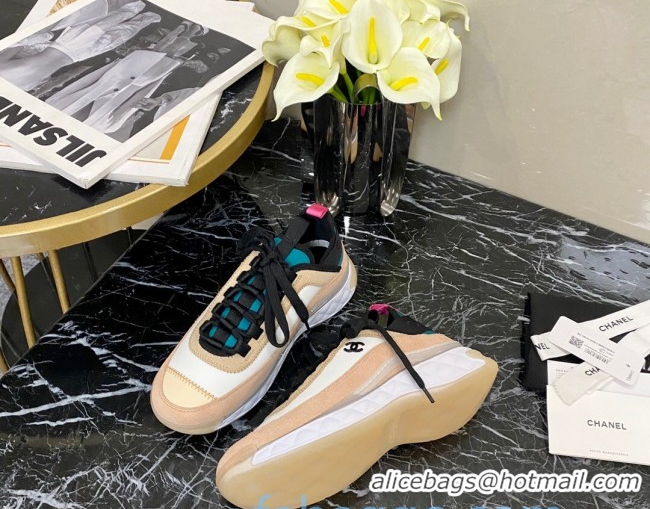 Hot Style Chanel Suede Sneakers G35617 06 Nude 2020