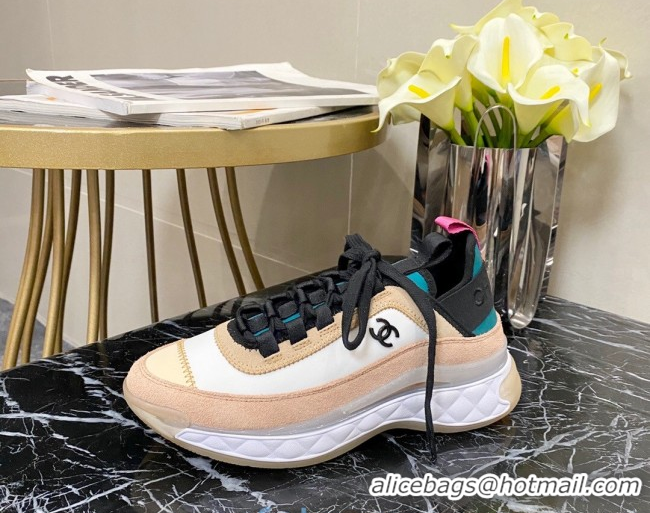 Hot Style Chanel Suede Sneakers G35617 06 Nude 2020