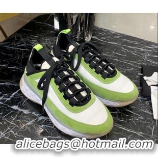 Discount Chanel Suede Sneakers G35617 07 Green 2020