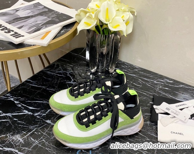 Discount Chanel Suede Sneakers G35617 07 Green 2020