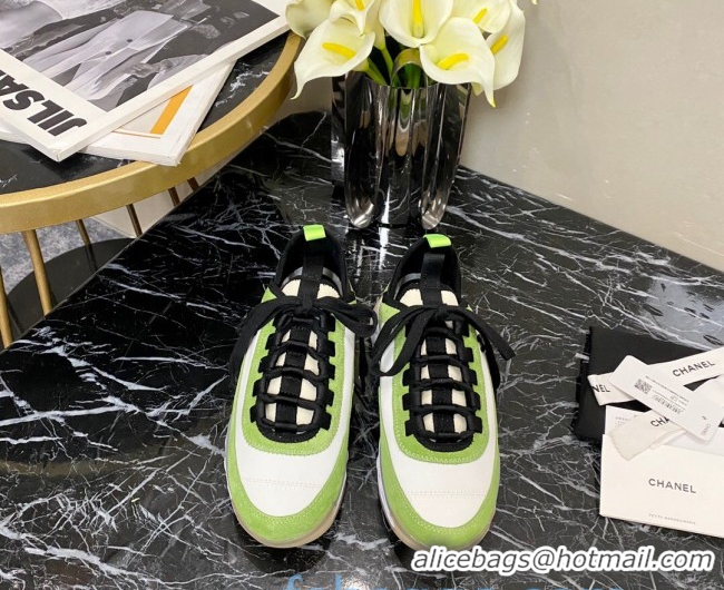 Discount Chanel Suede Sneakers G35617 07 Green 2020