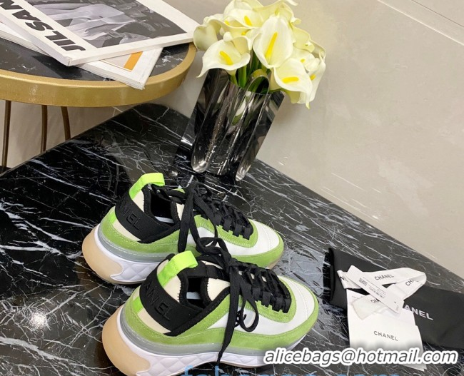 Discount Chanel Suede Sneakers G35617 07 Green 2020