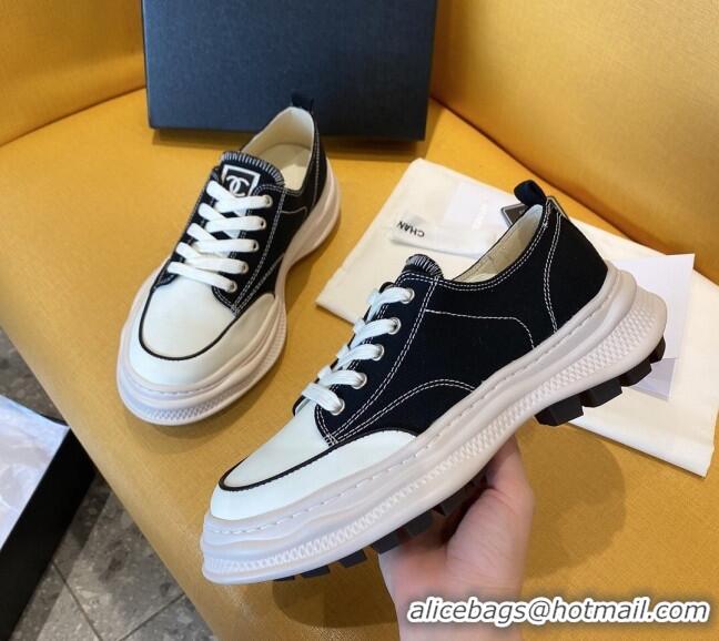 Popular Chanel Vintage Canvas Low-Top Sneakers Black 20102302 2020