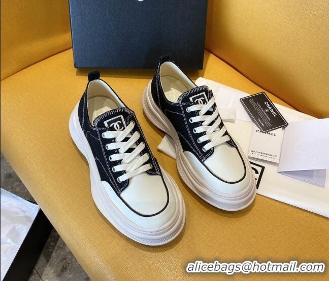 Popular Chanel Vintage Canvas Low-Top Sneakers Black 20102302 2020