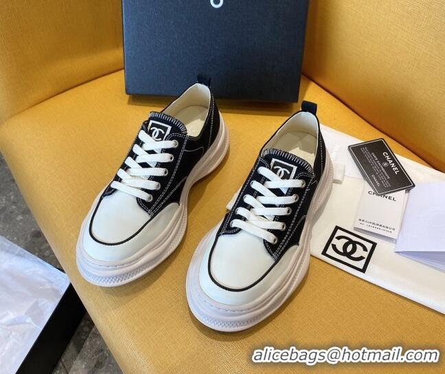 Popular Chanel Vintage Canvas Low-Top Sneakers Black 20102302 2020