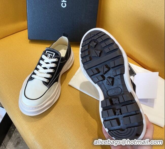 Popular Chanel Vintage Canvas Low-Top Sneakers Black 20102302 2020