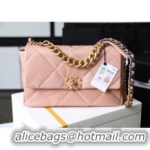 Original Cheap Chanel 19 flap bag AS1161 pink