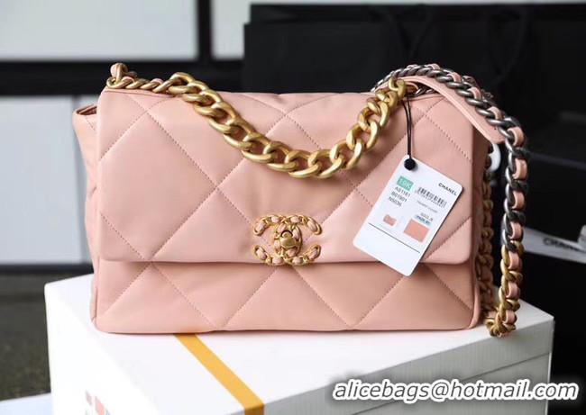 Original Cheap Chanel 19 flap bag AS1161 pink