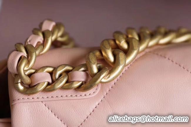 Original Cheap Chanel 19 flap bag AS1161 pink