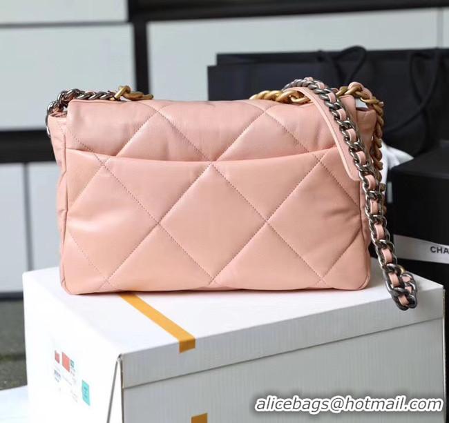 Original Cheap Chanel 19 flap bag AS1161 pink