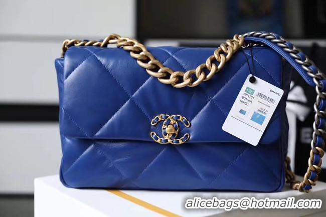 Unique Discount Chanel 19 flap bag AS1161 blue