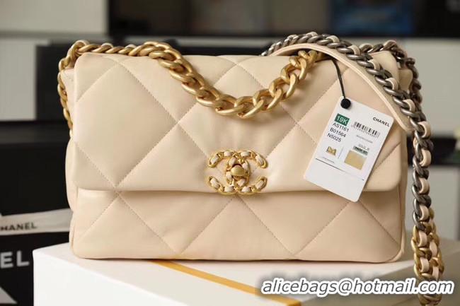 Good Looking Chanel 19 flap bag AS1161 Beige