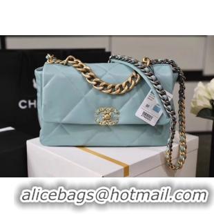 Promotional Chanel 19 flap bag AS1161 light blue