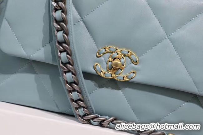 Promotional Chanel 19 flap bag AS1161 light blue