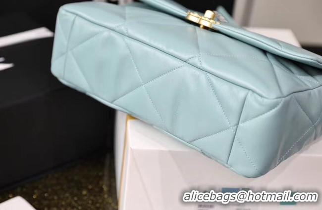 Promotional Chanel 19 flap bag AS1161 light blue