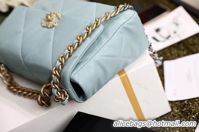 Promotional Chanel 19 flap bag AS1161 light blue