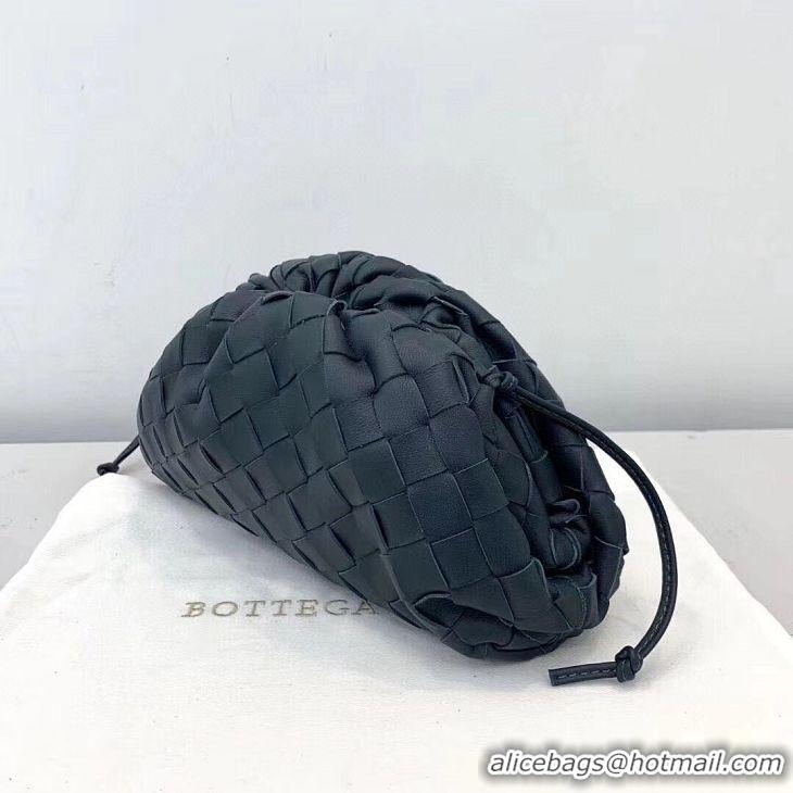 Top Quality Bottega Veneta The Mini Pouch Clutch Bag In Woven Leather with Strap BV2727 Dark Green 2020