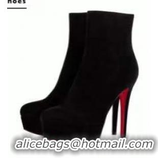 Top Quality Christian Louboutin Heel 12cm Bianca Boots CL0051 Black/Red