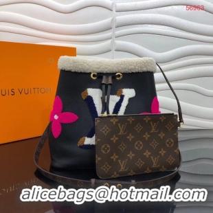 Luxury Discount Louis Vuitton Monogram Canvas NEONOE MM M56963 BLACK