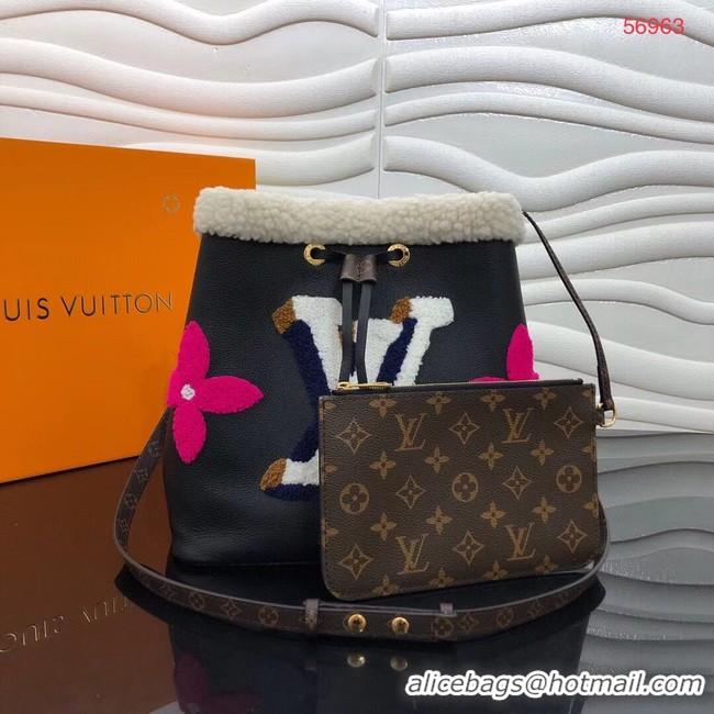 Luxury Discount Louis Vuitton Monogram Canvas NEONOE MM M56963 BLACK