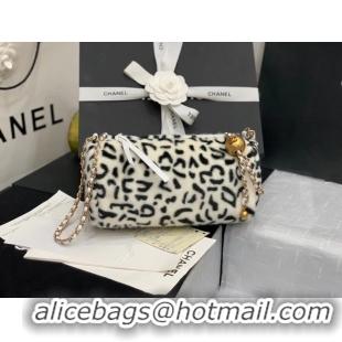 New Design Chanel Mink hair Leopard Print AS1899 white