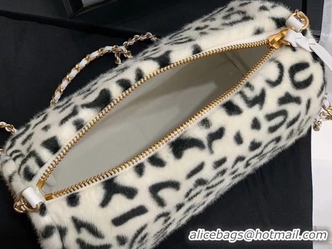 New Design Chanel Mink hair Leopard Print AS1899 white