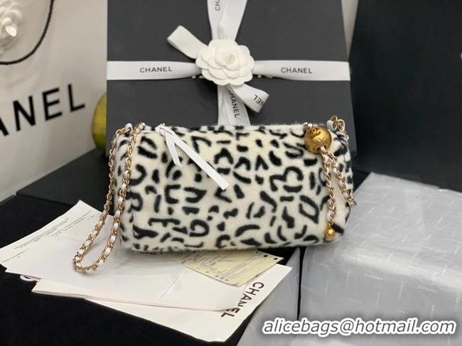 New Design Chanel Mink hair Leopard Print AS1899 white