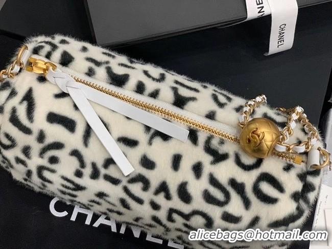 New Design Chanel Mink hair Leopard Print AS1899 white