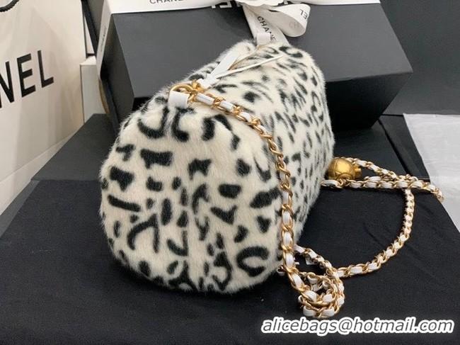 New Design Chanel Mink hair Leopard Print AS1899 white