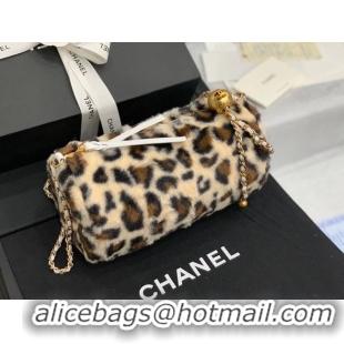 Well Crafted Chanel Mink hair Leopard Print AS1899 Beige