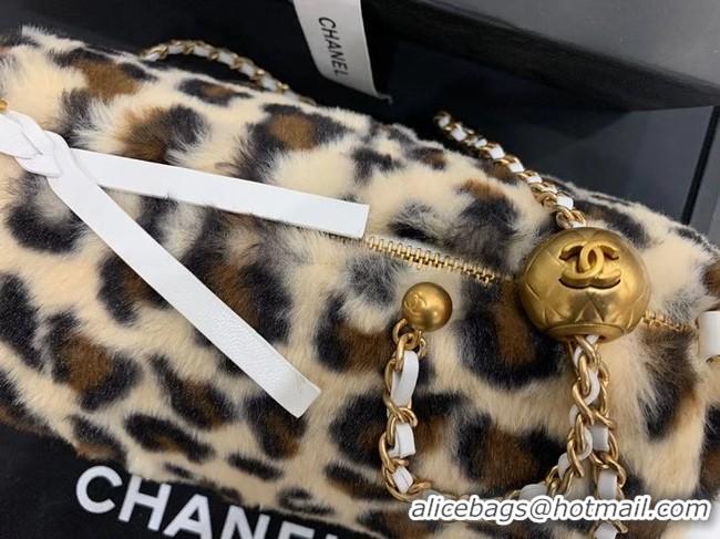 Well Crafted Chanel Mink hair Leopard Print AS1899 Beige