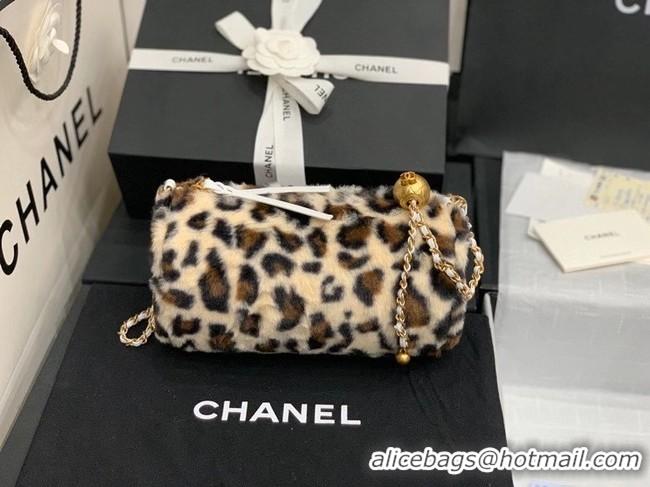 Well Crafted Chanel Mink hair Leopard Print AS1899 Beige