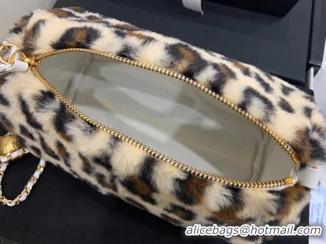 Well Crafted Chanel Mink hair Leopard Print AS1899 Beige