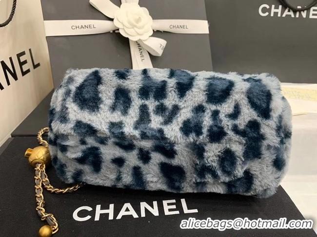 Buy Inexpensive Chanel Mink hair Leopard Print AS1899 blue